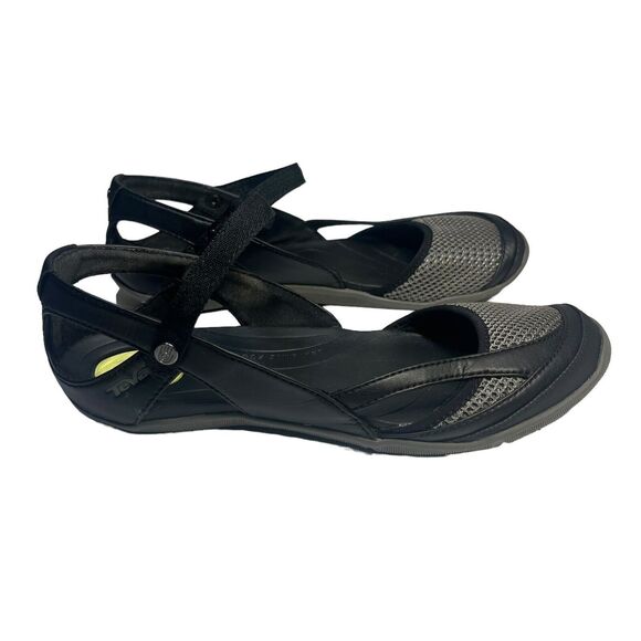 TEVA NORTHWATER SPORT Flats Mesh Comfort Shoes Black Gray  Women’s Size 9 - Picture 2 of 10